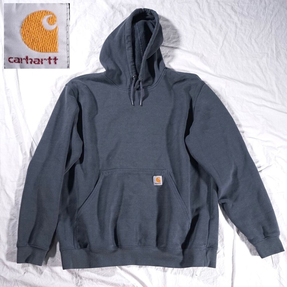 Carhartt Pullover Hoodie Sweatshirt Gray Mens Large